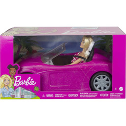 Lalka Barbie DJR55. Luksusowy kabriolet Różowy samochód Auto