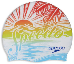 Speedo slogan print cap volcanic orange sunset niebiesko/pomarańczowy