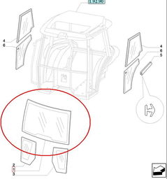 SZYBA PRZEDNIA NEW HOLLAND CASE 5089552
