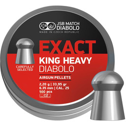 Śrut 6,35 mm diabolo JSB Exact King Heavy