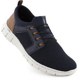 Półbuty męskie sportowe komfortowe granatowe Rieker B7796-14