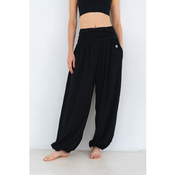 Spodnie haremki do jogi ALLADIN - czarne s/m