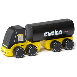 Drewniana Ciężarówka Cysterna Żółta 18M+ Cubika