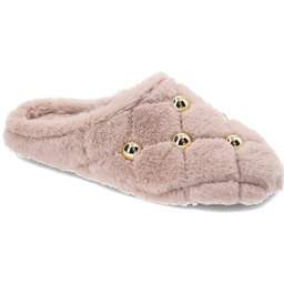 Macarena Różowe Damskie Kapcie z Futerkiem