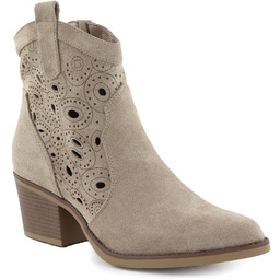 Botki damskie kowbojki ażurowe beżowe eVento 9452