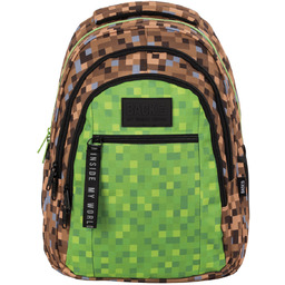 Plecak szkolny dla chłopca, Minecraft, brązowy, O68, BackUp