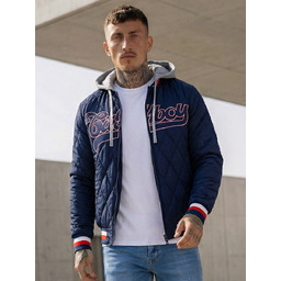 Kurtka męska przejściowa pikowana bomberka granatowa Denley Boris