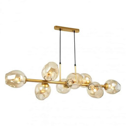 Lampa loft wisząca Borgo PND-30843-8 GD+AMB złota Italux