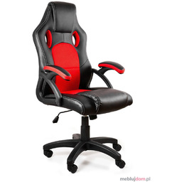 Fotel gamingowy DYNAMIQ V7 Unique Czarno-czerwony