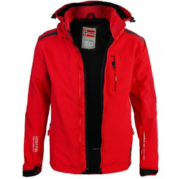 Kurtka jesienna chłopięca 164 sportowa Czerwona Softshell membrana