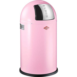 Wesco Kosz na śmieci różowy 50l Pushboy