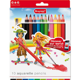 Kredki akwarelowe, Aquarelle Pencils, 10 kolorów