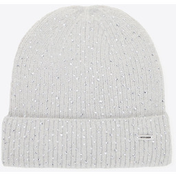 Czapka damska z drobnymi cyrkoniami szara