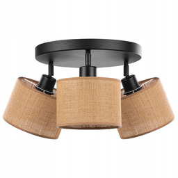 Lampa sufitowa Plafon z przegubamiI Rustykalna Abażur Juta