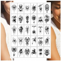 TATUAŻE ZMYWALNE DLA DZIECI PAJĄK PAJĄKI CZASZKI CZASZKA