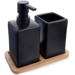 Zestaw łazienkowy czarny 3 el.