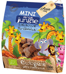 Ania Jungle Bio Herbatniki Mini, ekologiczne płatki śniadaniowe,