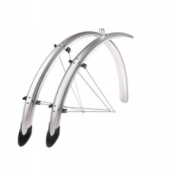 Błotniki Orion 28'' x 53 mm srebrne, komplet