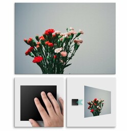Plakat metalowy kwiaty L