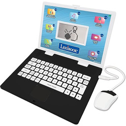 Lexibook, dwujęzyczny laptop edukacyjny, 124 zajęcia językowe, pisanie,