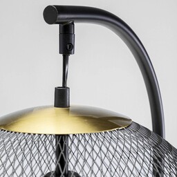 Lampa stołowa Kare Grato, PVC, stal, marmur, wysokość