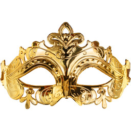 Maska karnawałowa wenecka złota - 1 szt.