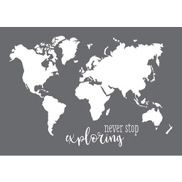 Rayher 45106000 szablony World map, format DIN A3,