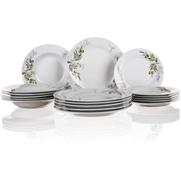 Serwis Obiadowy Zestaw Banquet Olives 18 Talerzy komplet