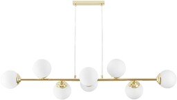 LAMPA WISZĄCA SUFITOWA ŻYRANDOL NOWOCZESNA ZŁOTO KLASYCZNE BIAŁE