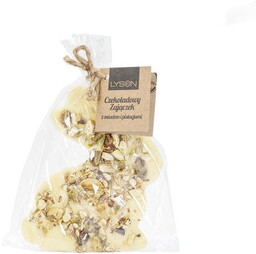 Czekolada Biała Zajączek Miód i Pistacje Łysoń 85g