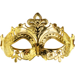 Maska karnawałowa wenecka złota - 1 szt.