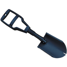Składana saperka Mfh, czarna, stalowa, 45 cm, kompaktowa,