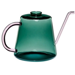Hübsch FLORA Konewka Szklana 1 l / Ciemnozielona