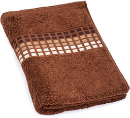 Ręcznik kąpielowy Darwin brązowy, 70 x 140 cm,