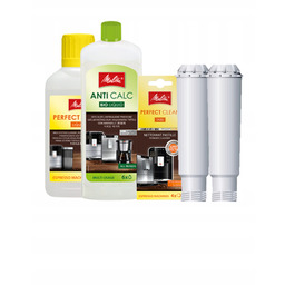 Zestaw Melitta filtr x2, AntiCalc, PerfectClean 250ml, Tabletki