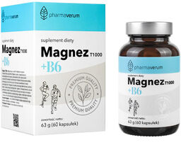 Pharmaverum Magnez T1000 + B6, 60 kapsułek