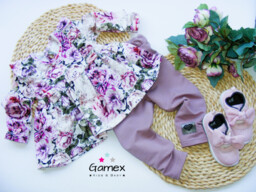 Gamex Komplet Dziewczęcy (tunika + leginsy) peonia