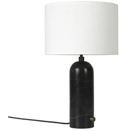 GUBI - Gravity Lampa Stołowa Small Czarny Marmur/Biała