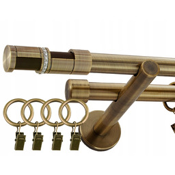 Karnisz 200 cm Podwójny 2,0 mb Versus Kryształ