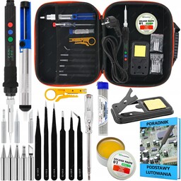 Zestaw Lutownica Precyzyjna S120A 120W Organizer Poradnik 23EL.