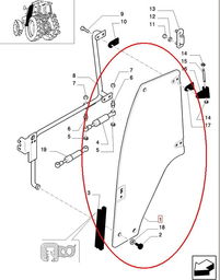 SZYBA PRAWA DRZWI NEW HOLLAND CASE 82036000