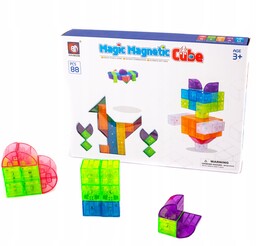 Kolorowe Klocki Magnetyczne 3D Puzzle Przestrzenne