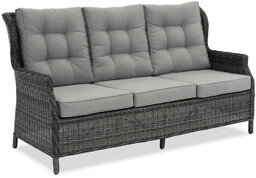 Trzyosobowa sofa z technorattanu Malaga antracyt Garden Point