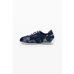 Patchwork trampki denim