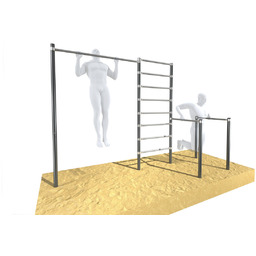 Drążek ogrodowy do podciągania z poręczami i drabinką