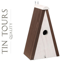 DREWNIANA BUDKA LĘGOWA DLA SIKORKI 16x11x26/28 cm