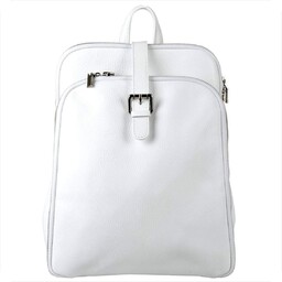 Torebko plecak biały skóra naturalna XL