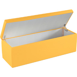 Skrzynia tapicerowana, żółty, 90 x 40 x 40