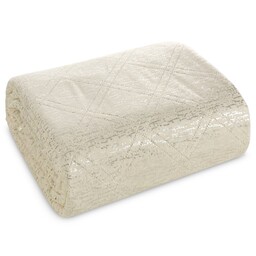 Design 91 Narzuta dekoracyjna 200x220 Luiz kremowa kratka