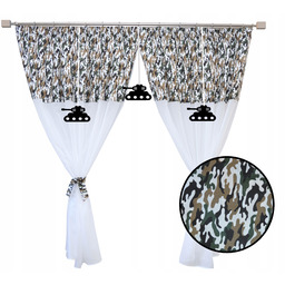 Firanka dziecięca dla chłopca czołg militaria wojsko Moro